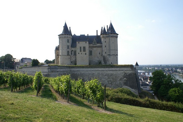 Le château de Saumur au-dessus de la ville