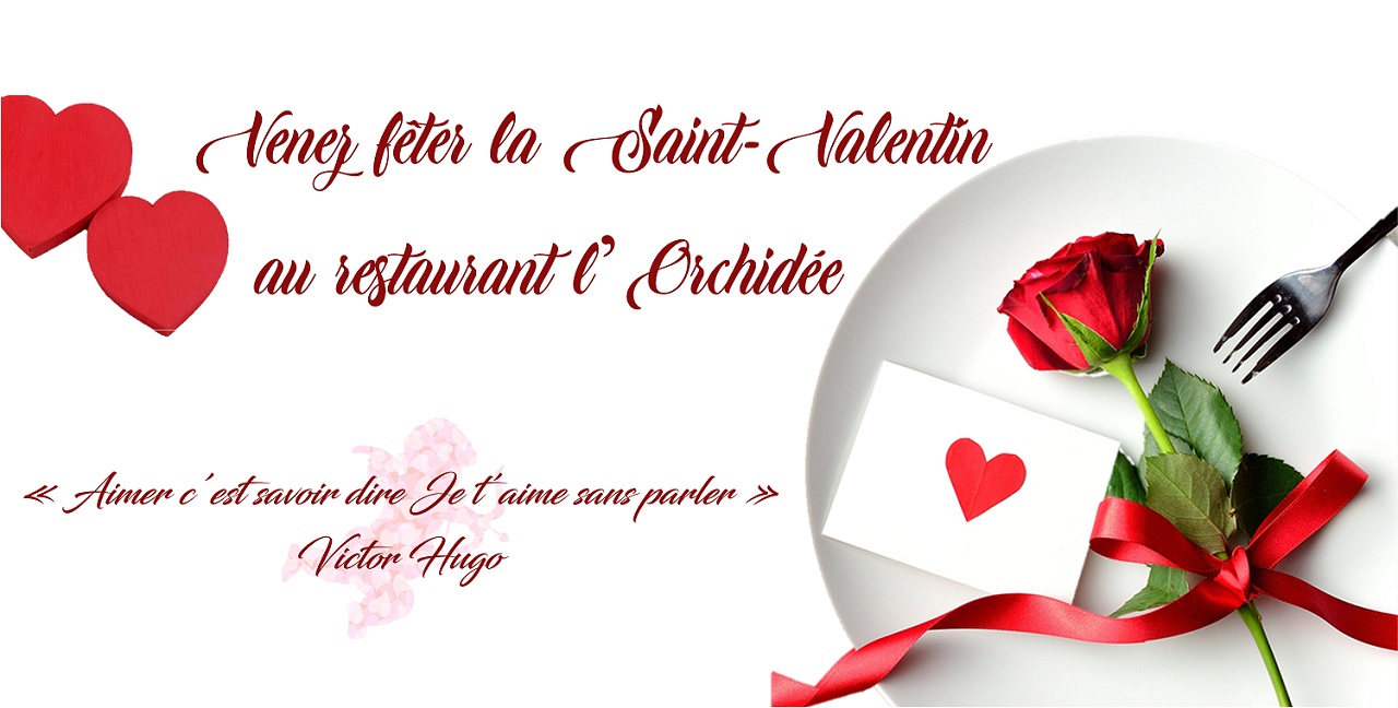 menu saint valentin l'orchidée