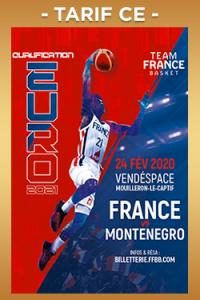 Le latch de basket France-Montenegro au Vendespace