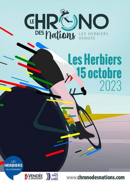 affiche 2023 chrono des nations course cycliste les herbiers