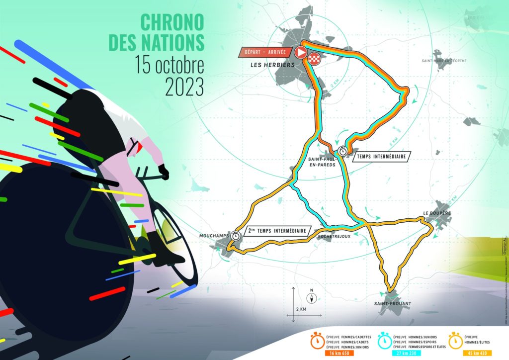 parcours cycliste course chrono des nations herbiers 2023